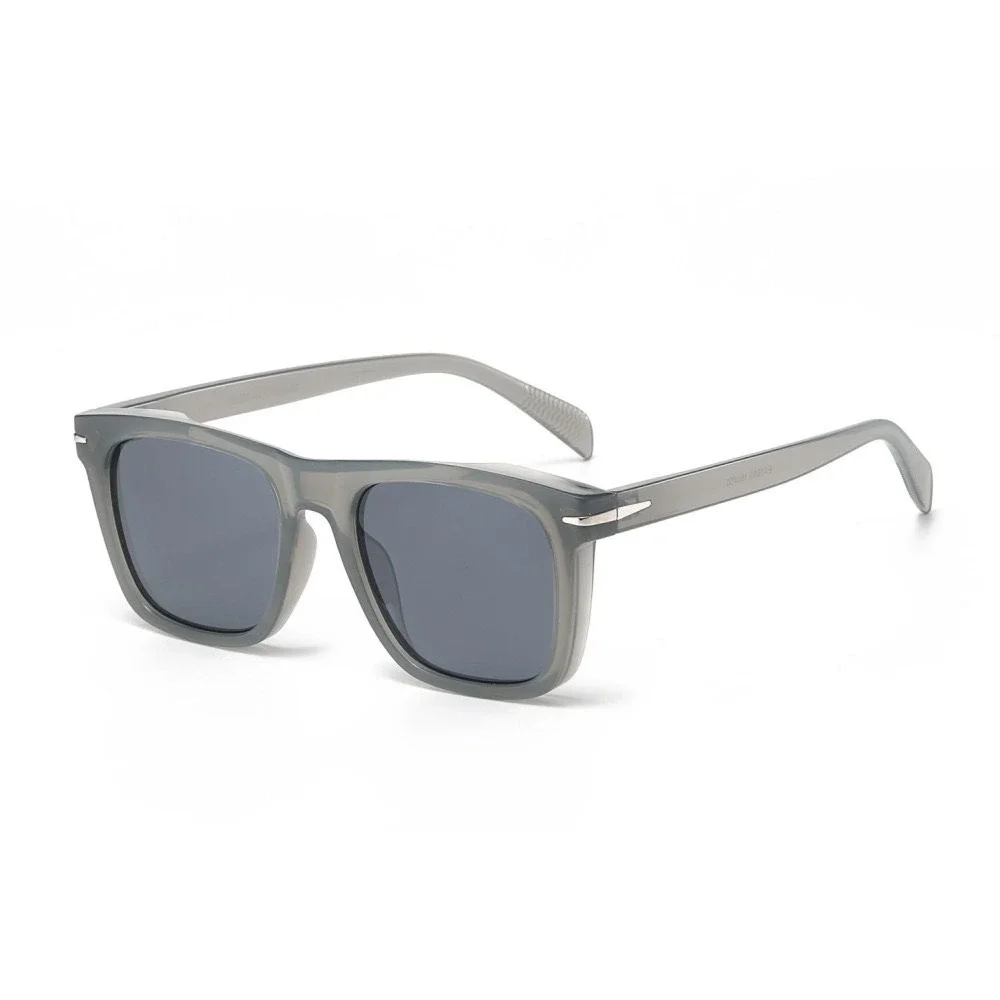 Square Sunglasses Smoke Gray Frame Dark Lens Fashion Stylish Eyewear Aviator New